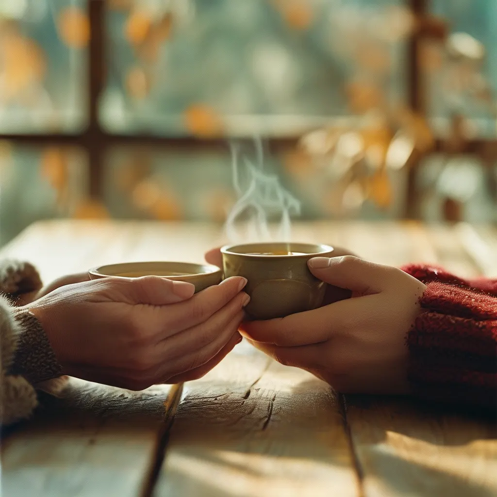 深夜里捧在手心的两杯热茶